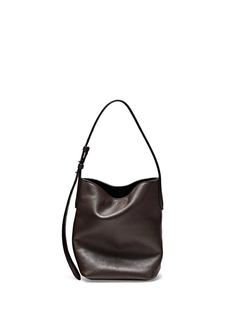 Мини ведро из натуральной кожи наппа