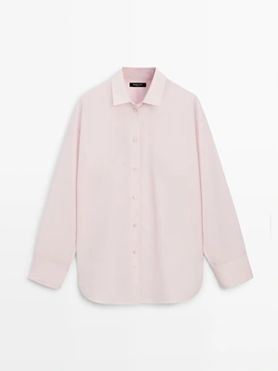 Рубашка из поплина и хлопковой смеси- Заказать в России