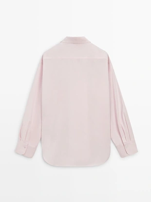 Рубашка из поплина и хлопковой смеси- Заказать в России