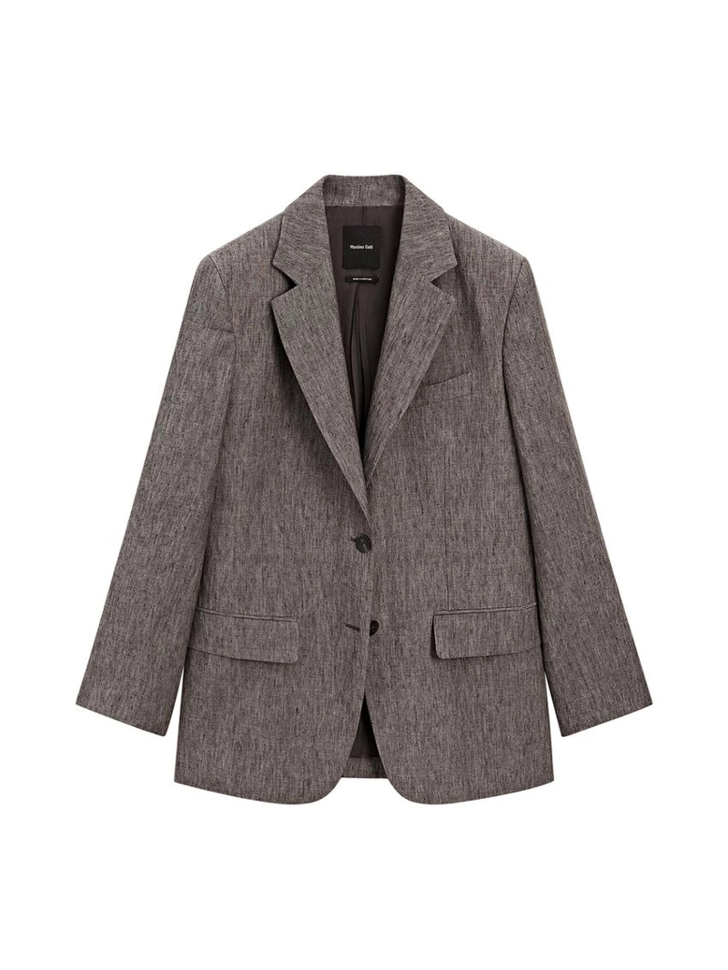 Пиджак из льна с меланжевым эффектом