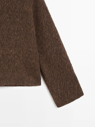 Кардиган из альпаки с рубашечным воротником- Заказать в России