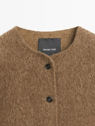 Кардиган из альпаки и шерсти с мягкой отделкой- Заказать в России