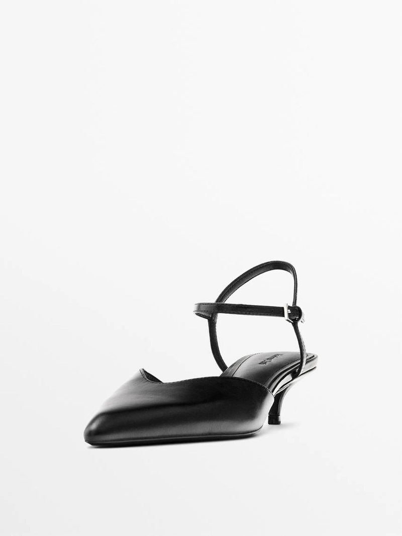 Туфли на каблуке с открытым задником