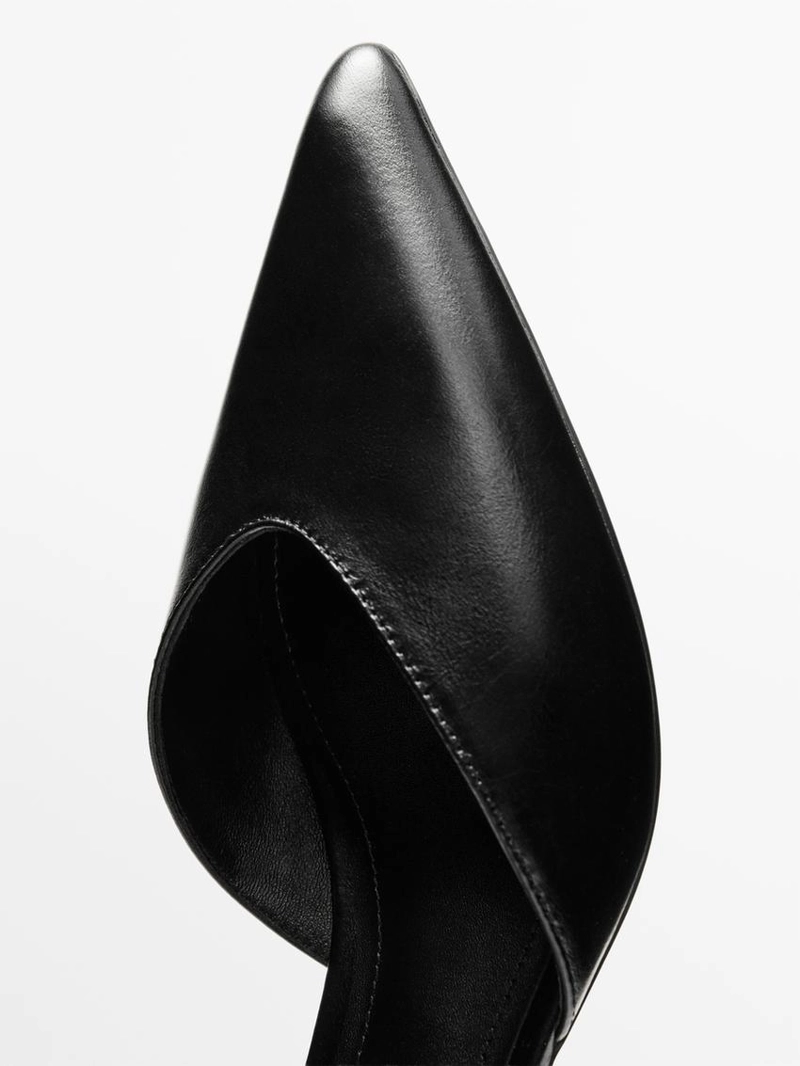 Туфли на каблуке с открытым задником