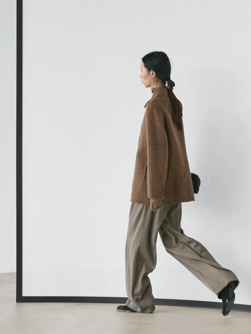 Пальто из шерстяной смеси с двубортной застежкой