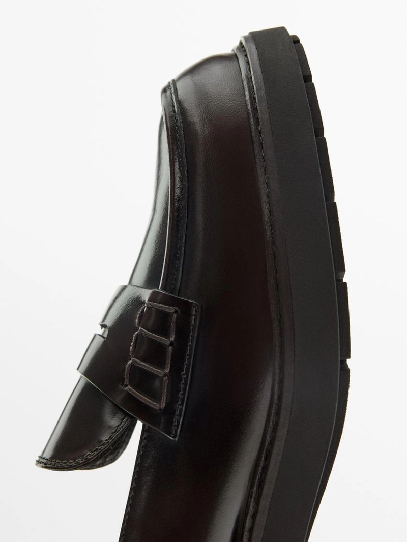 Лоферы с подошвой track sole penny