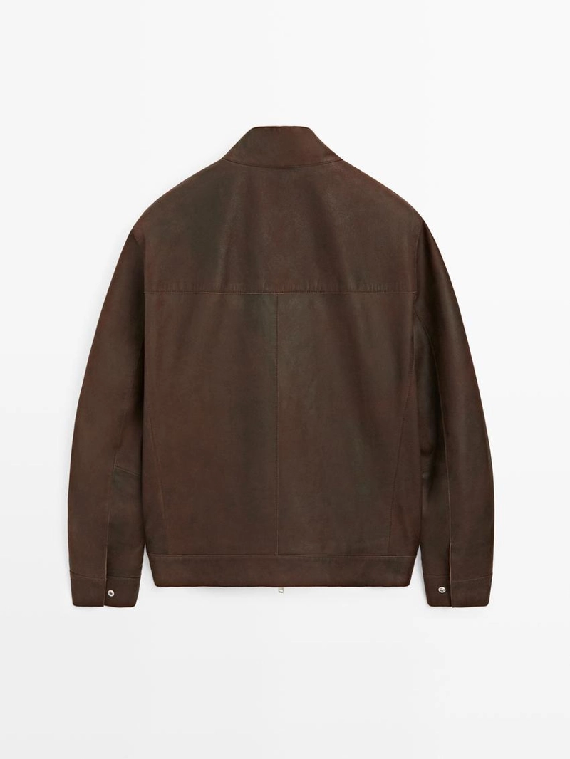 Куртка из замши с начесом