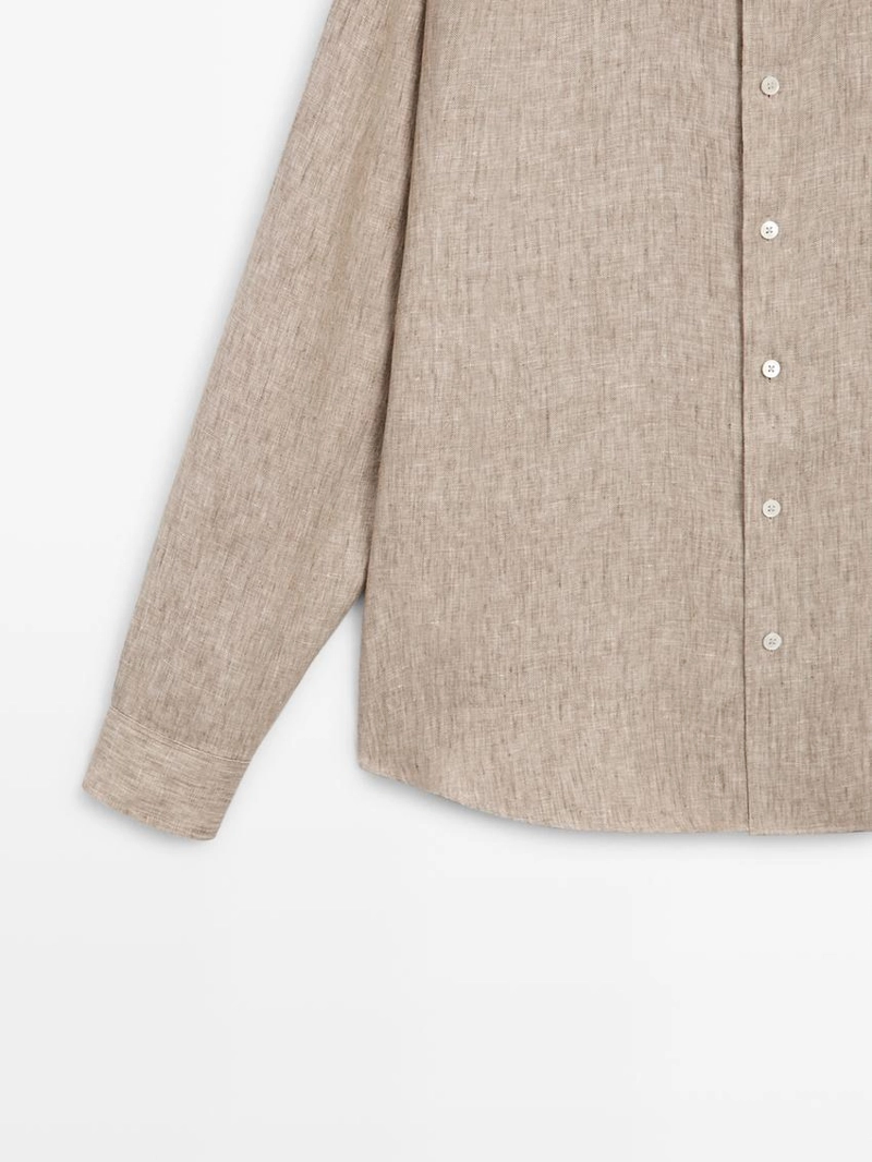 Рубашка с регулярной посадкой из 100% льна
