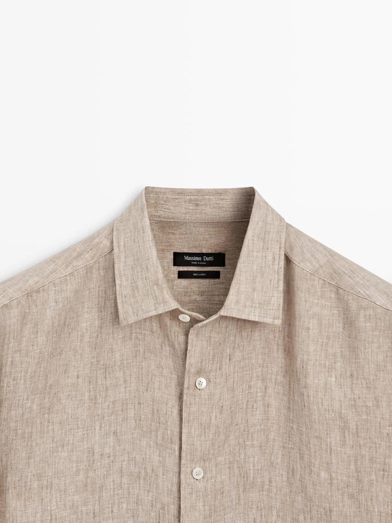 Рубашка с регулярной посадкой из 100% льна