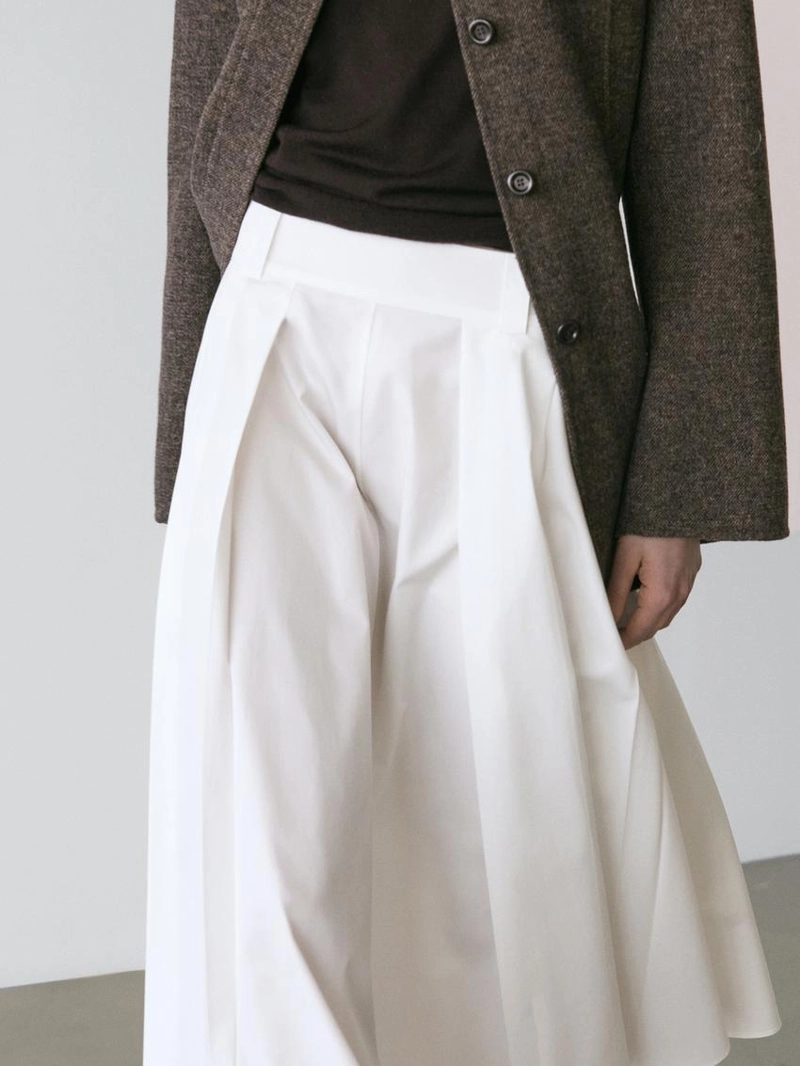 Юбка миди с деталями петель для ремня