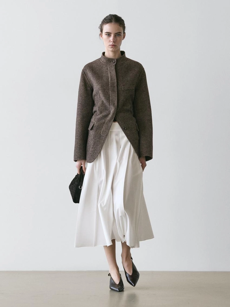 Юбка миди с деталями петель для ремня