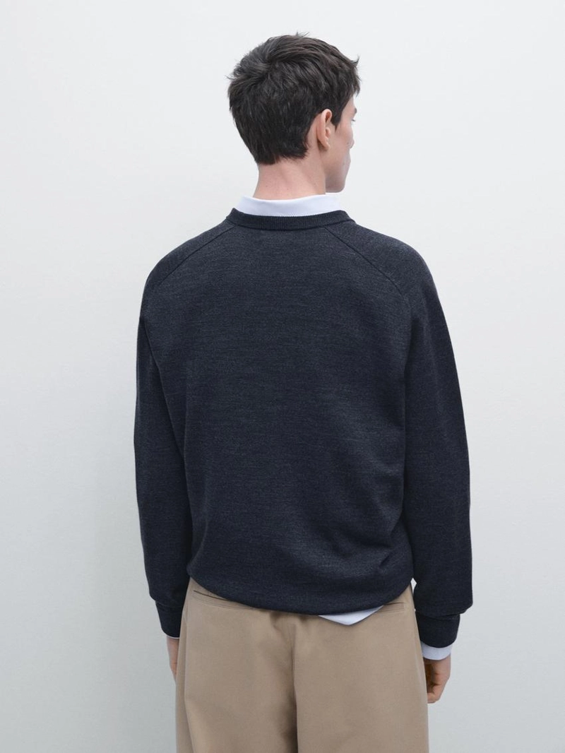 Водолазка из мериносовой шерсти с круглым вырезом