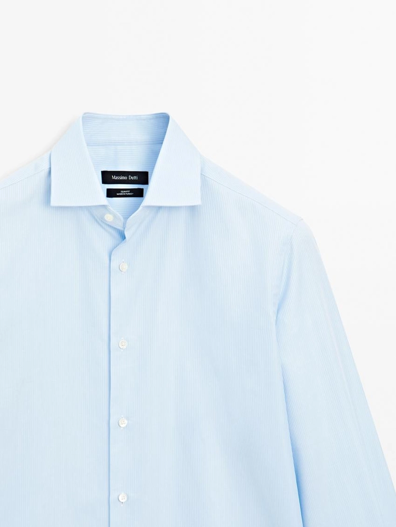 Рубашка в полоску slim fit