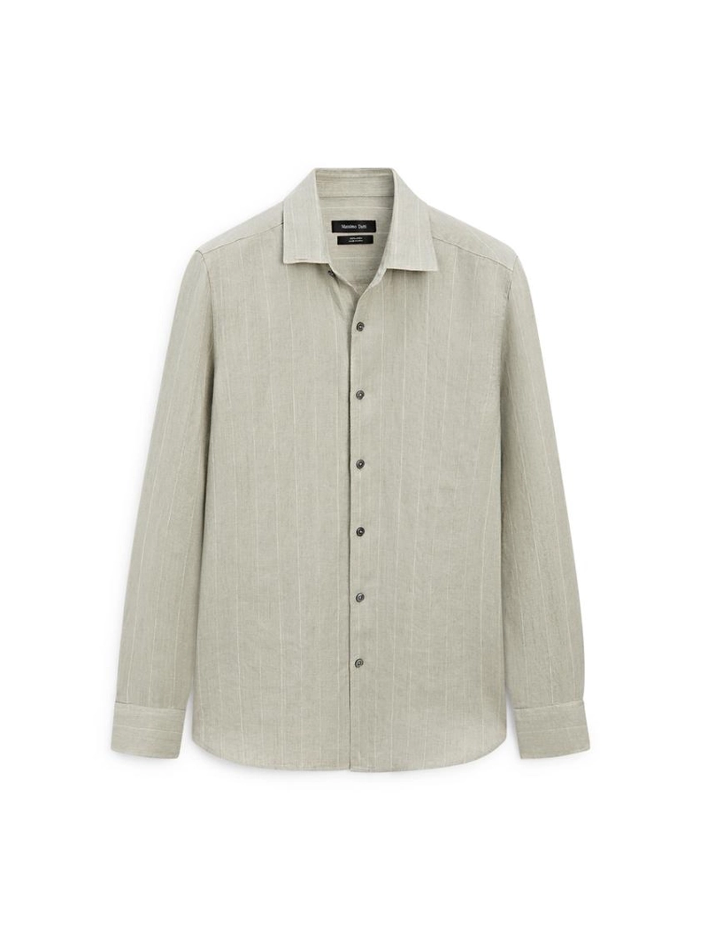 Рубашка в полоску из 100% льна