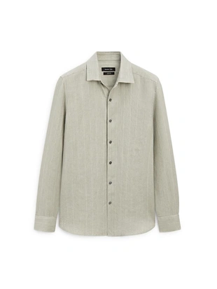 Рубашка в полоску из 100% льна- Заказать в России