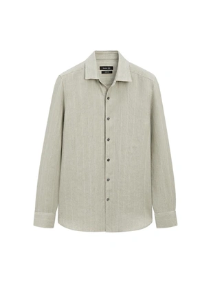 Рубашка в полоску из 100% льна- Заказать в России