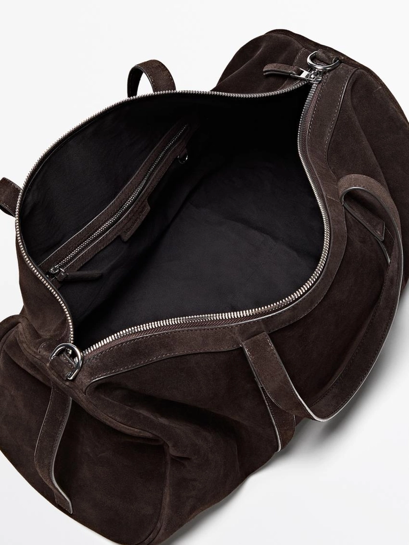 Кожаная сумка для путешествий из замши