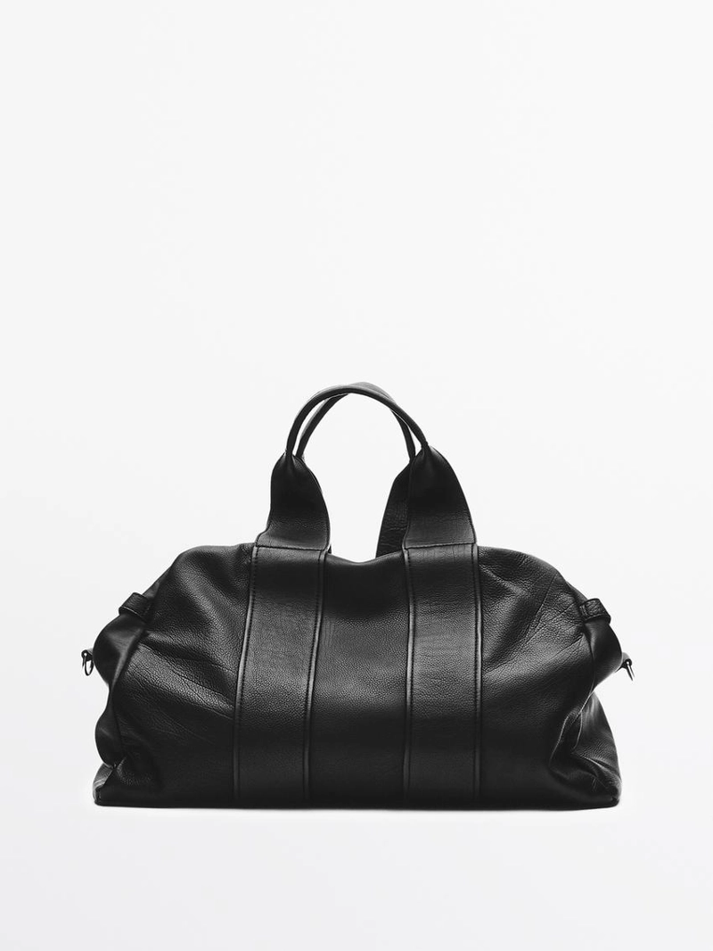 Путешественная сумка из натуральной кожи nappa