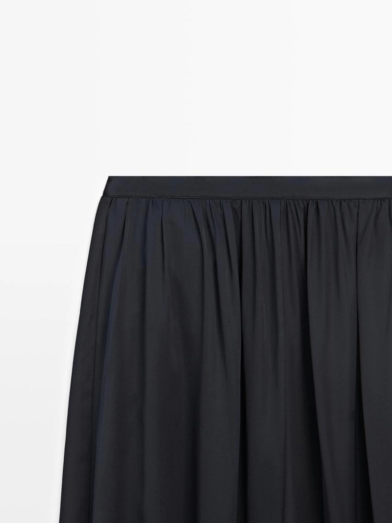 Брюки свободного кроя из атласа