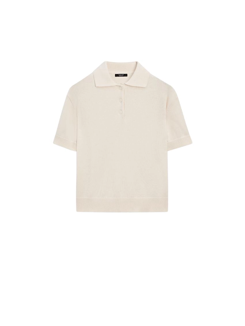 Поло из трикотажа смесовой шерсти