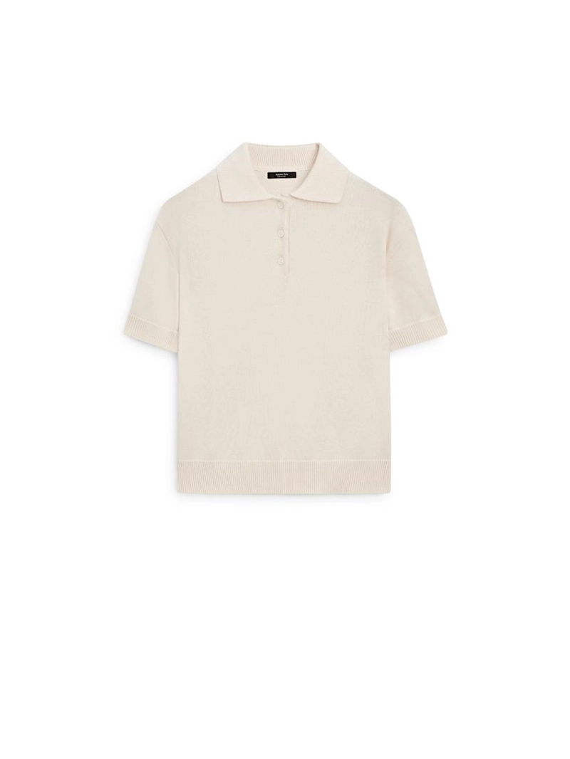 Поло из трикотажа смесовой шерсти