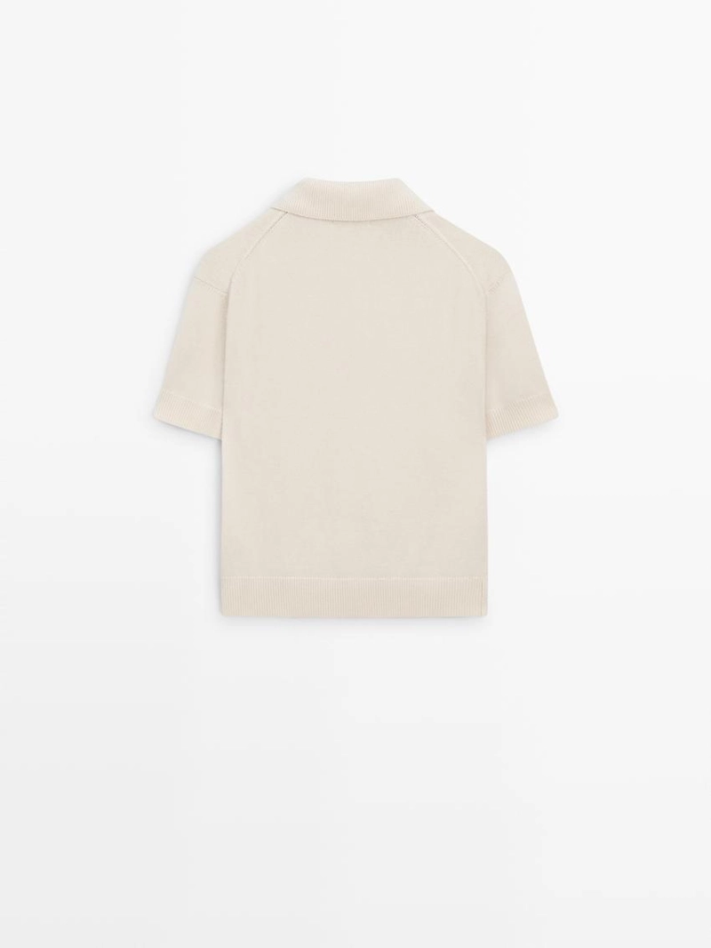 Поло из трикотажа смесовой шерсти
