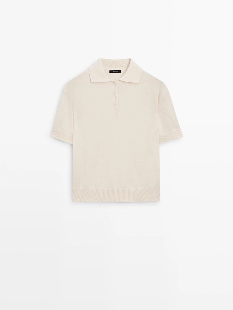 Поло из трикотажа смесовой шерсти