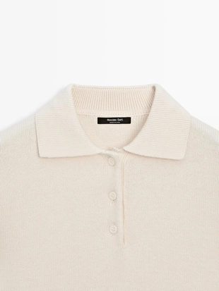 Поло из трикотажа смесовой шерсти- Заказать в России