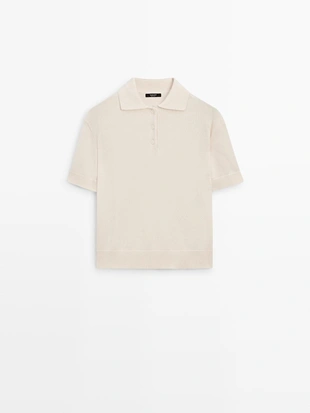 Поло из трикотажа смесовой шерсти- Заказать в России