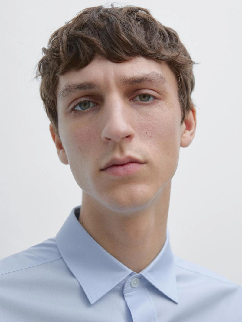 Рубашка из хлопково-вискозного материала