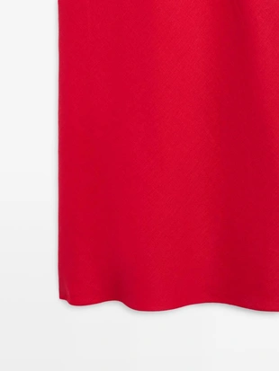 Сарафан из льна с тонкими бретелями- Заказать в России