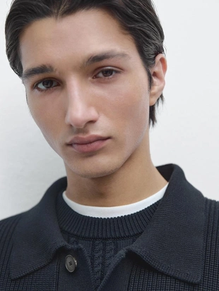 Кардиган из хлопкового трикотажа с карманами- Заказать в России