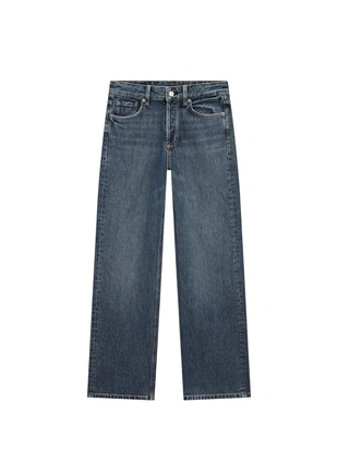 Джинсы с широкими штанинами средней посадки- Заказать в России