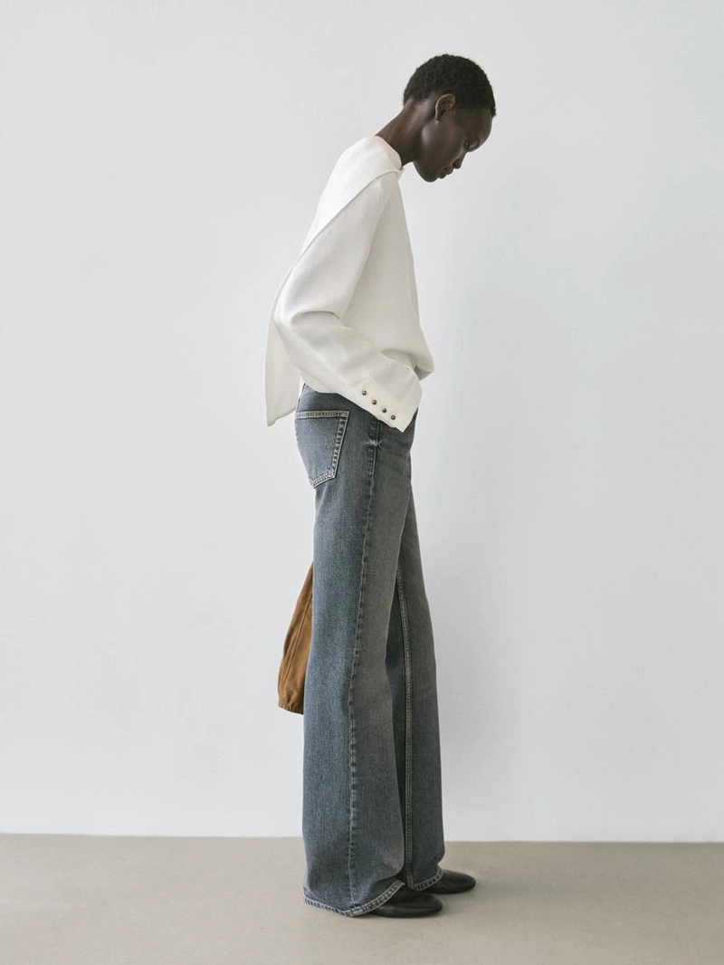 Рубашка с драпировкой и пуговицами