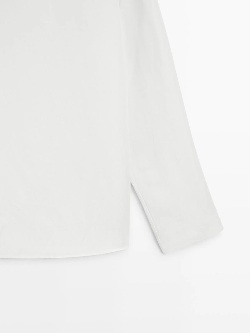 Рубашка с драпировкой и пуговицами