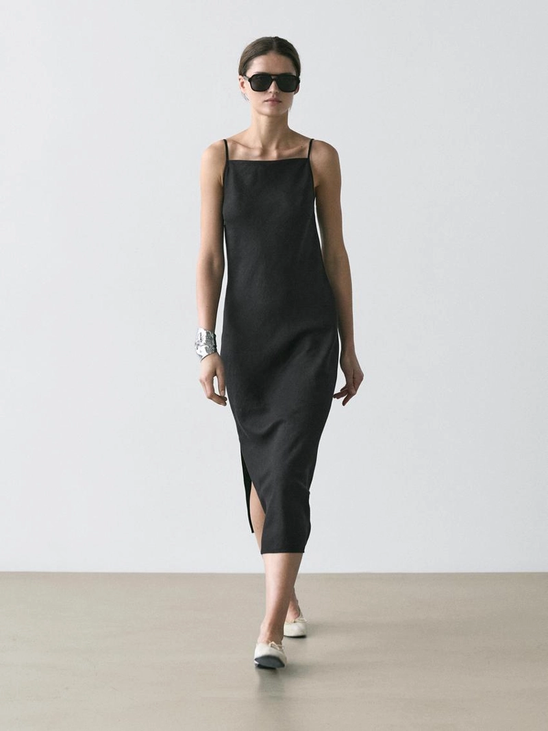 Платье из 100% льна