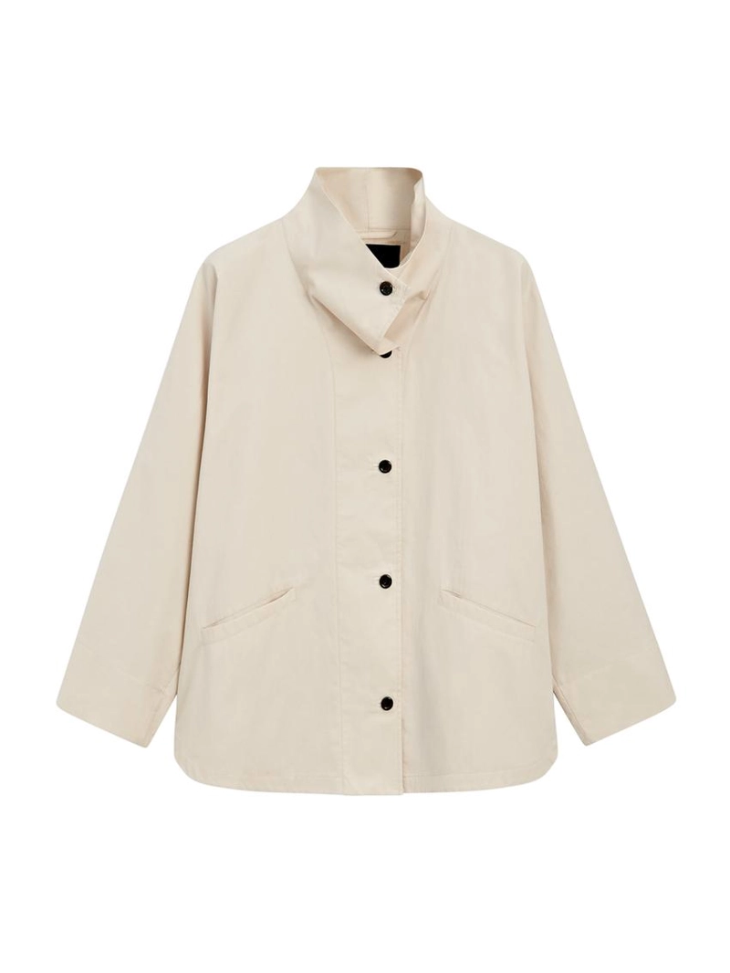 Куртка с деталями высокого воротника