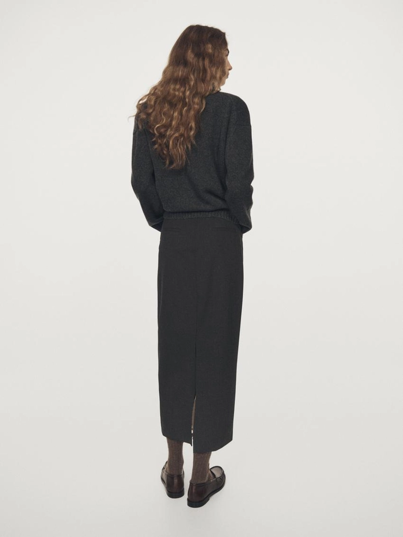 Юбка-карандаш из шерстяной смеси с карманами