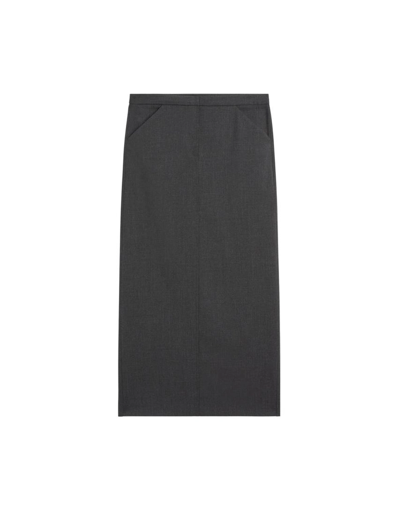 Юбка-карандаш из шерстяной смеси с карманами