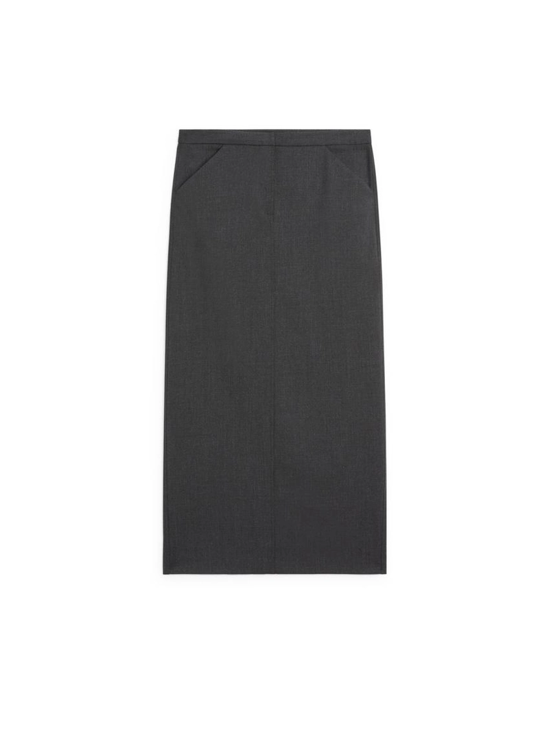 Юбка-карандаш из шерстяной смеси с карманами