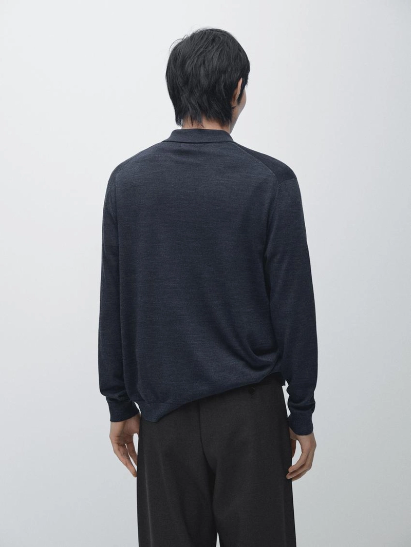 Кардиган из шерстяной смеси с лацканами