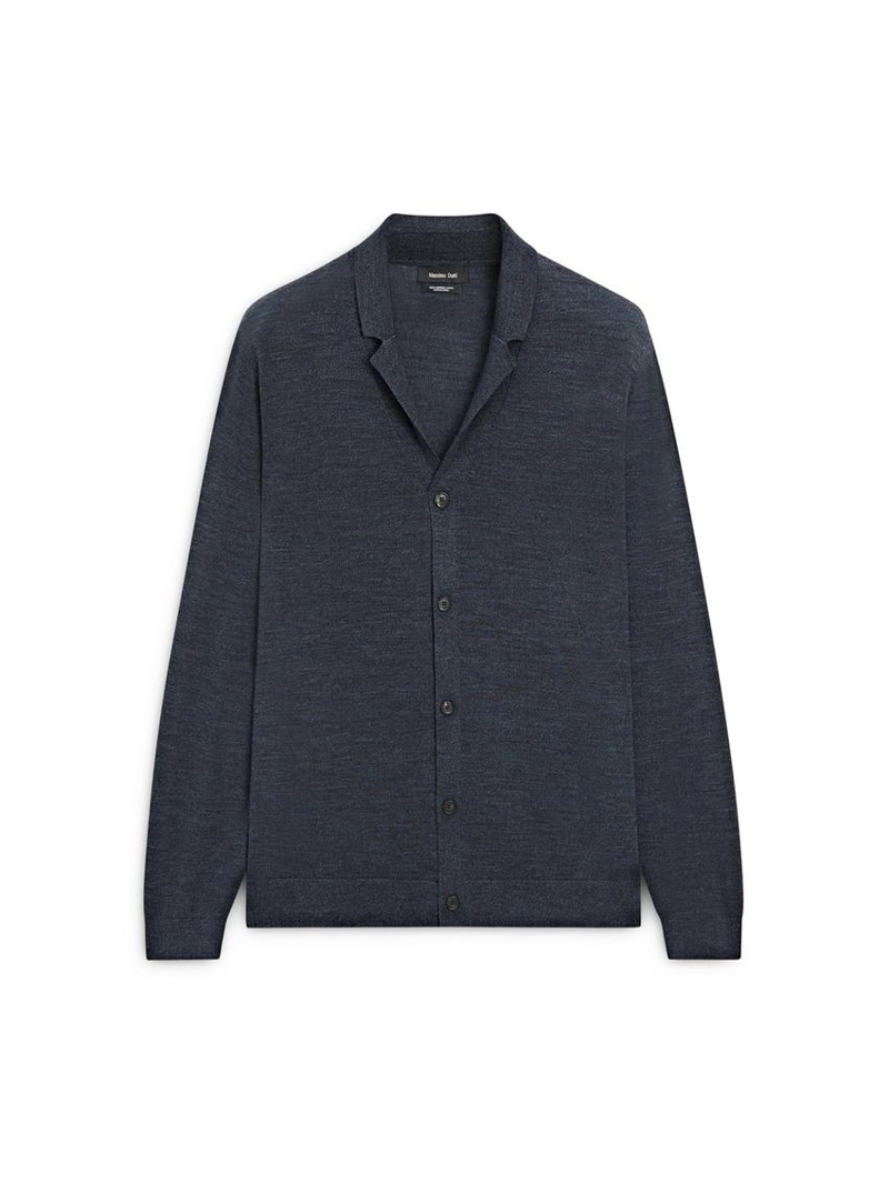 Кардиган из шерстяной смеси с лацканами