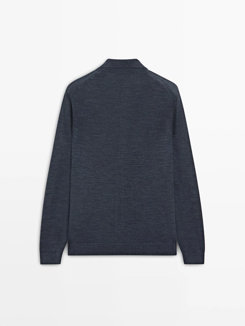 Кардиган из шерстяной смеси с лацканами