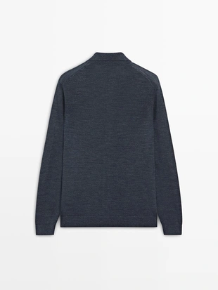 Кардиган из шерстяной смеси с лацканами- Заказать в России