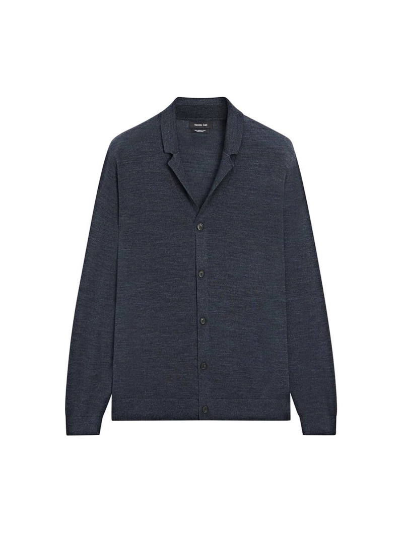 Кардиган из шерстяной смеси с лацканами