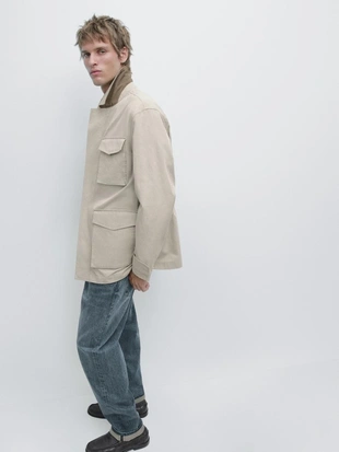 Куртка с деталями кармана- Заказать в России