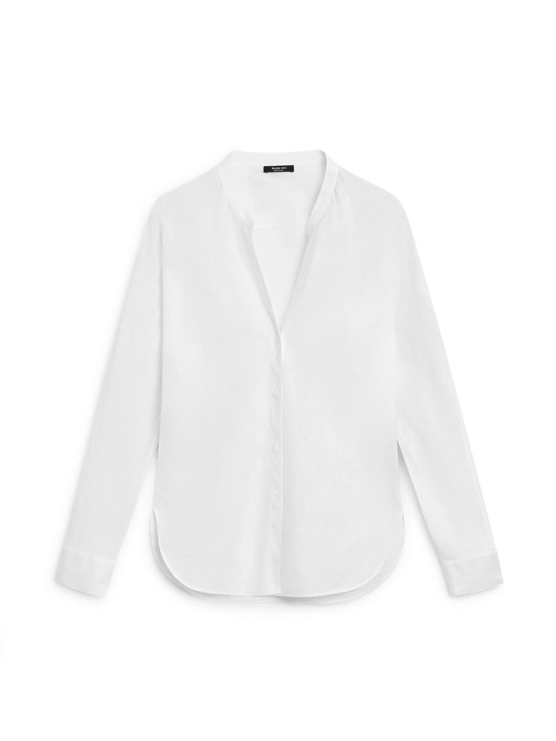 Рубашка с воротником стойка из 100% льна