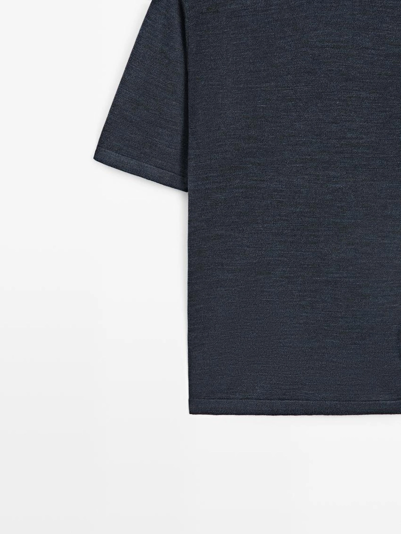 Футболка из шерстяно-лиоцелловой смеси на короткий рукав