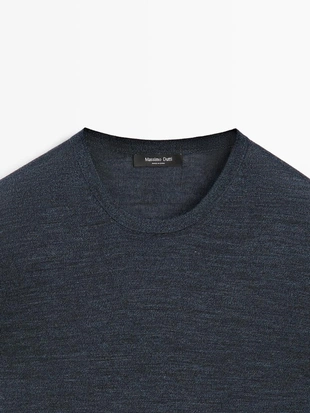 Футболка из шерстяно-лиоцелловой смеси на короткий рукав- Заказать в России