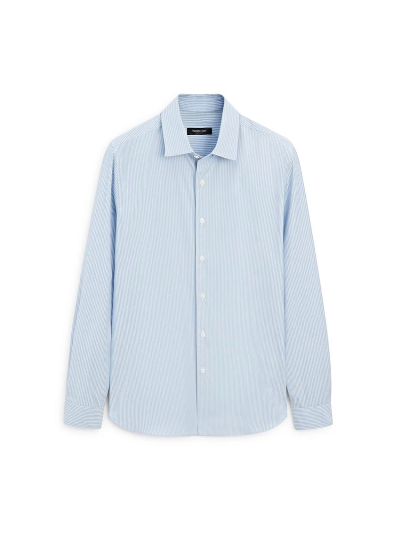 Рубашка из 100% хлопкового поплина в полоску